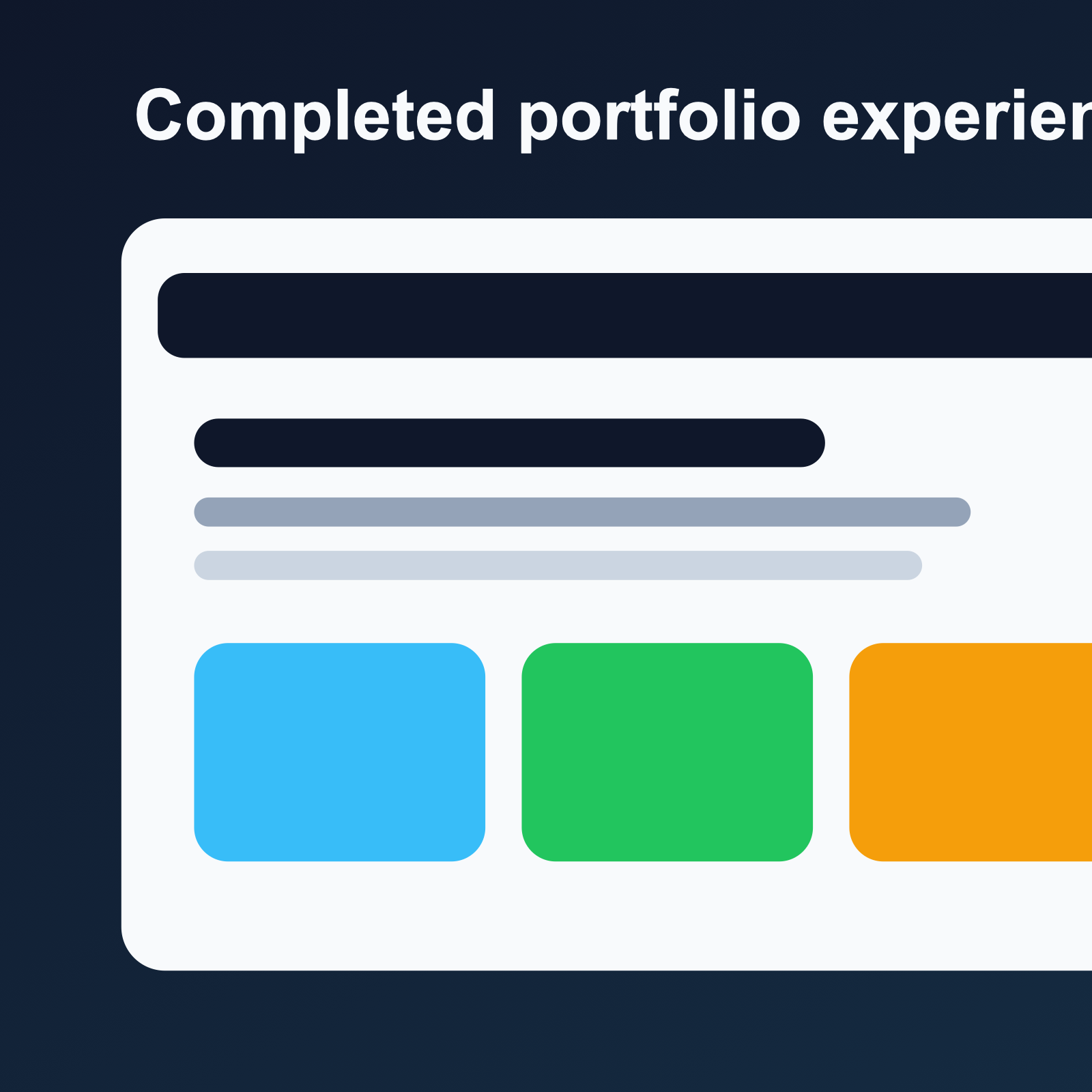 Desktop and mobile mockup of the completed portfolio site