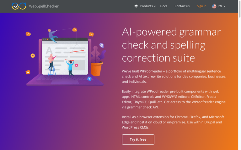 WebSpellChecker — Corporate Website & Commercial Platform